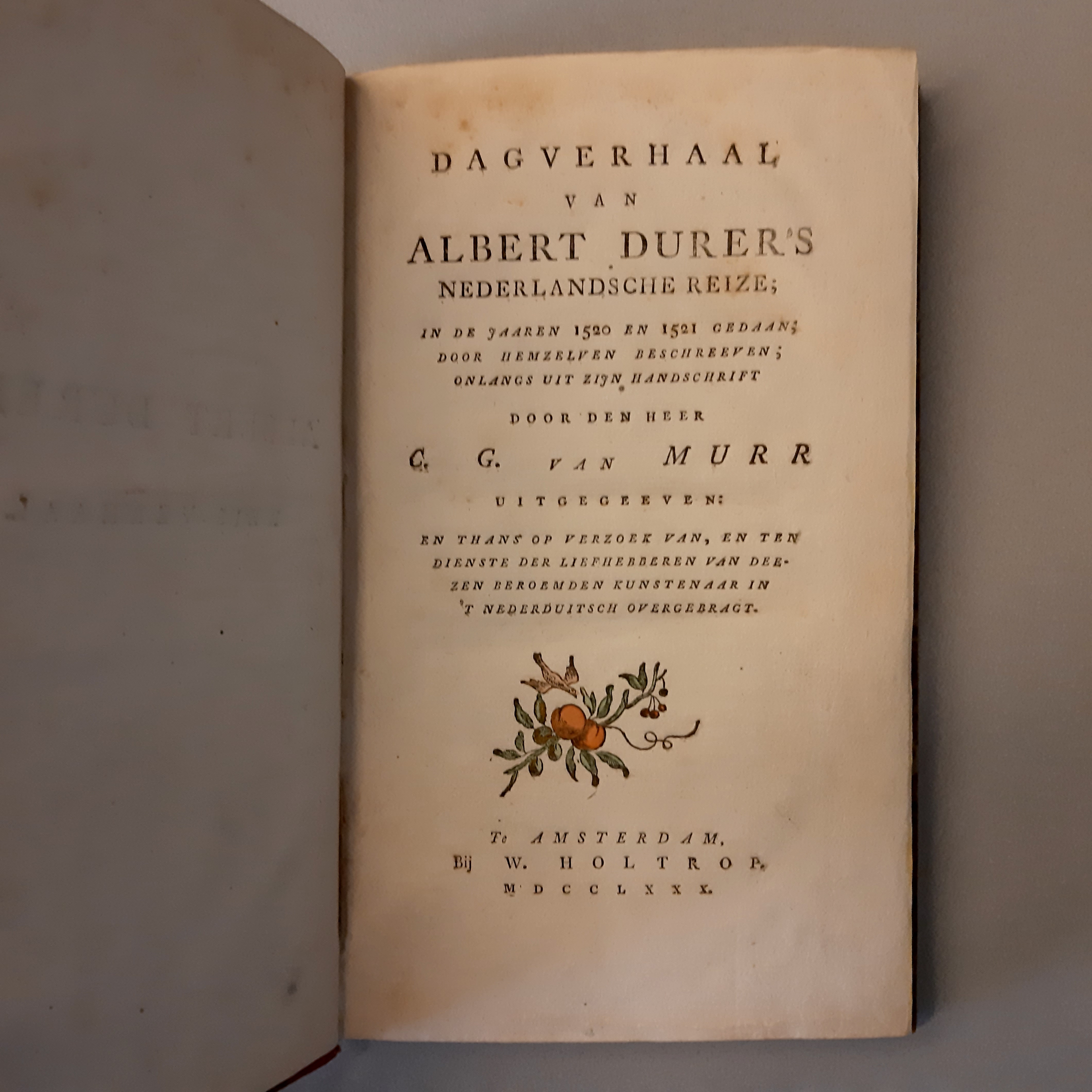 Eerste uitgave van Dürer’s reis naar de Nederlanden