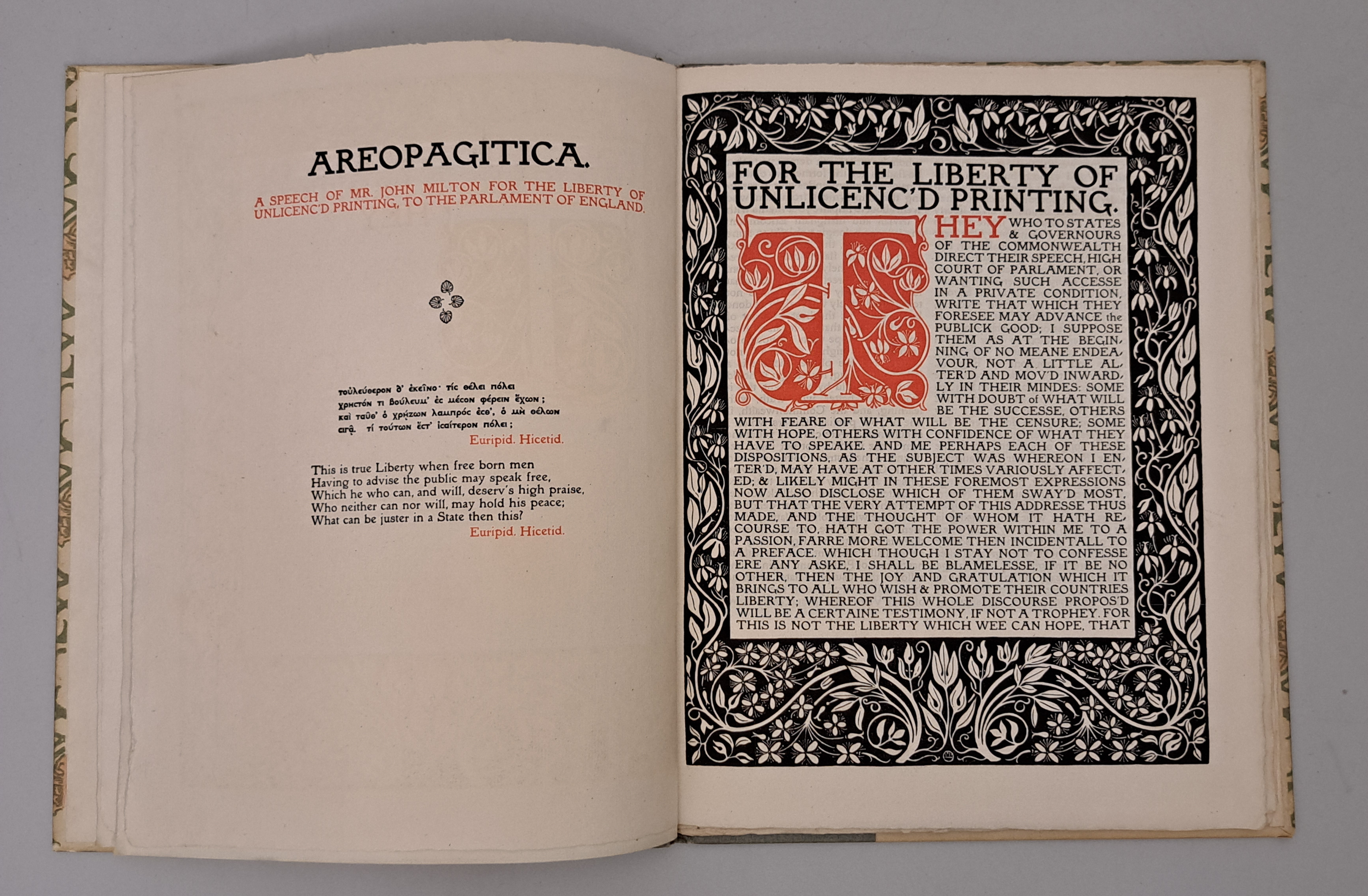 Areopagitica: Het vrije woord in Private Press