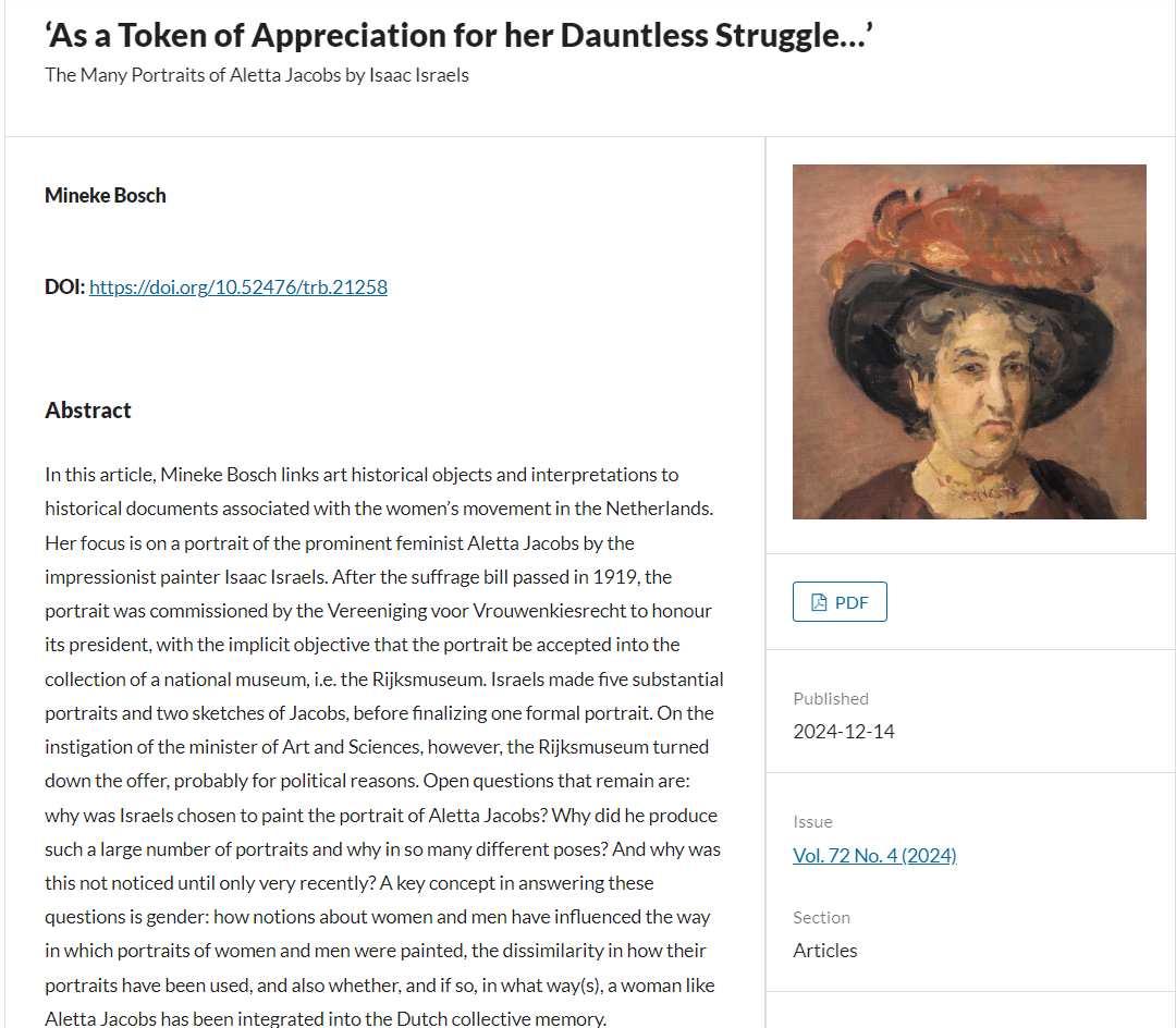 Rijksmuseum Bulletin nu volledig online en open access beschikbaar